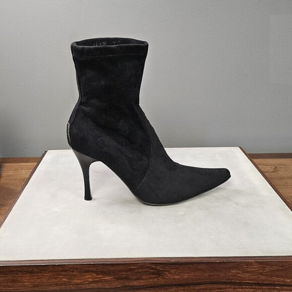 Vintage Stuart Weitzman Pull On Sock Suede Boots - Picture 4 of 4